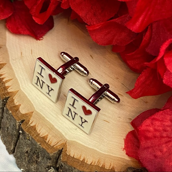 ‘I ❤️ NY’ I Love New York Square Cufflinks - Picture 10 of 16
